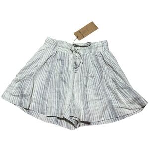 Thread & Supply Striped Linen Blend Summer Shorts XS Pull-On Lined Casual